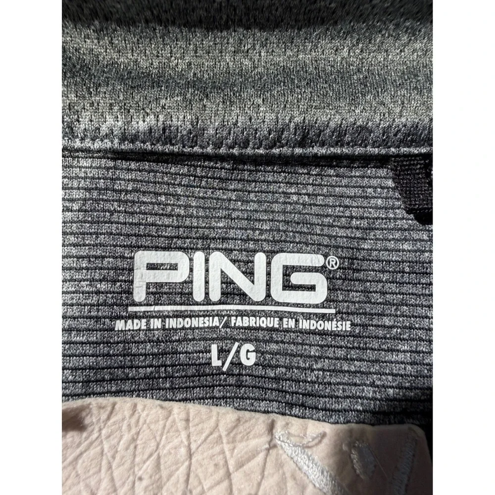 Ping Peak Jacket Mens Large Gray Blue 1/4 Zip Golf Pullover 15S3014